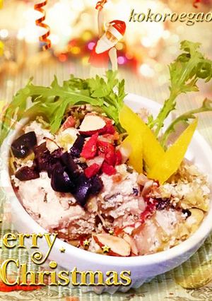 Xmasの前菜マッシュルームと菊の白和え-レシピのメイン写真