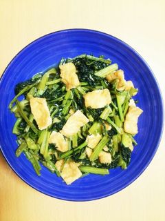 小松菜と油揚げの炒め煮-レシピのメイン写真