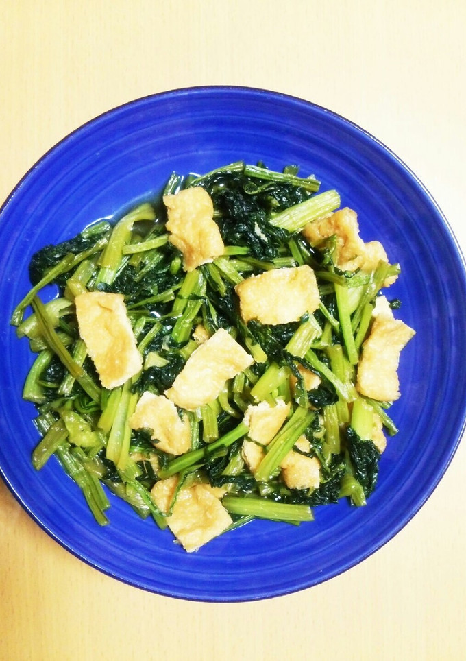 小松菜と油揚げの炒め煮-レシピのメイン写真
