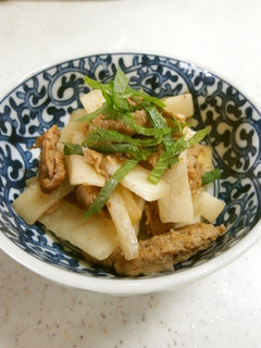 大豆のお肉と大根の炒め煮-レシピのメイン写真