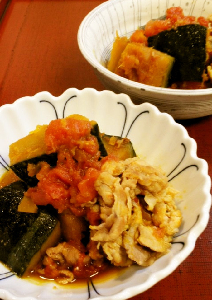 国産さとうきび糖de豚肉トマト南瓜の煮物-レシピのメイン写真