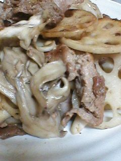 ヘルシー♪大豆お肉のレンコン炒め-レシピのメイン写真