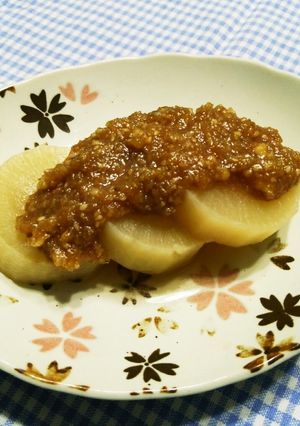 大根おでん！胡桃味噌田楽…♪（蒟蒻でも）-レシピのメイン写真