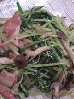 京菜とベーコンのいためもの-レシピのメイン写真