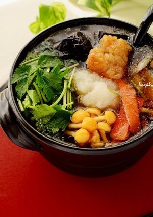 から揚げリメイク☆具沢山みぞれ鍋-レシピのメイン写真