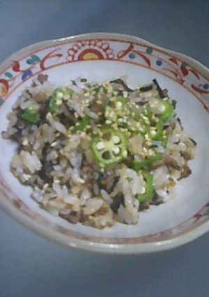 子供大好きオクラチャーハン-レシピのメイン写真
