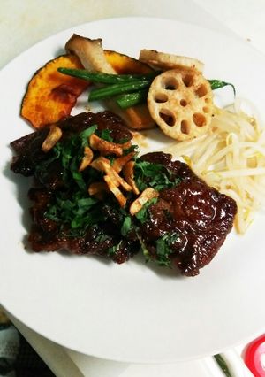 牛薄切り肉でミニステーキ-レシピのメイン写真