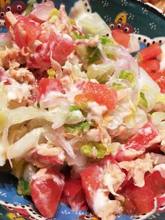 白菜とトマトのツナマヨサラダ-レシピのメイン写真