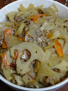 牛肉と蓮根の甘辛煮-レシピのメイン写真