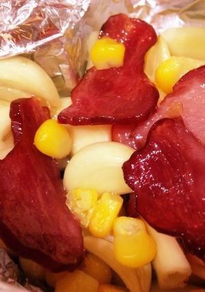 にんにくとベーコンのホイル焼き-レシピのメイン写真