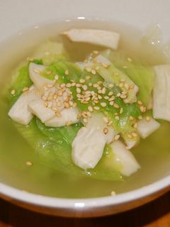 レタスとエリンギのスープ-レシピのメイン写真