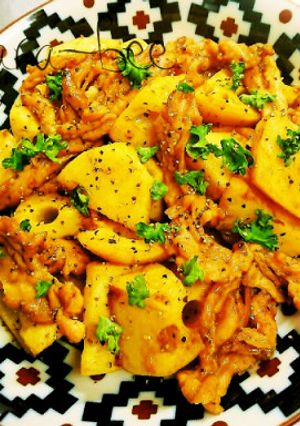 鶏とレンコンのスパイシーカレーチーズ炒め-レシピのメイン写真