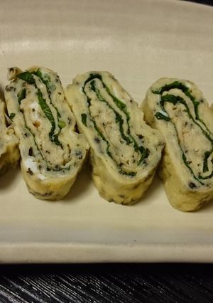 ゆかりと大葉の卵焼き-レシピのメイン写真