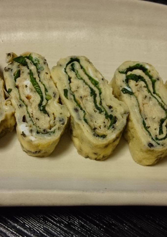 ゆかりと大葉の卵焼き-レシピのメイン写真