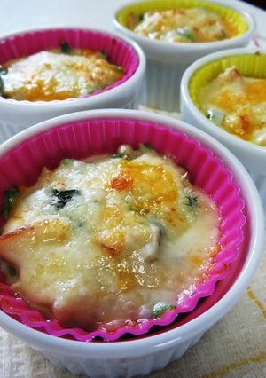 お弁当に☆ハムとほうれん草のグラタン-レシピのメイン写真