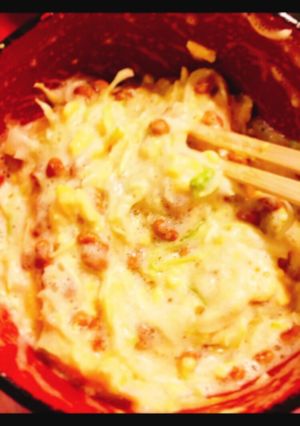 レンジで40秒！満足ふわたまキャベツ納豆-レシピのメイン写真