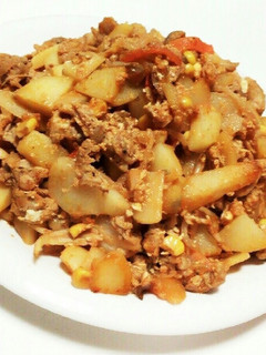 豚肉とじゃがいもの炒めもの-レシピのメイン写真