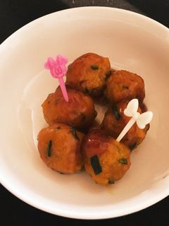 かぼちゃの煮物でみたらし団子♪-レシピのメイン写真