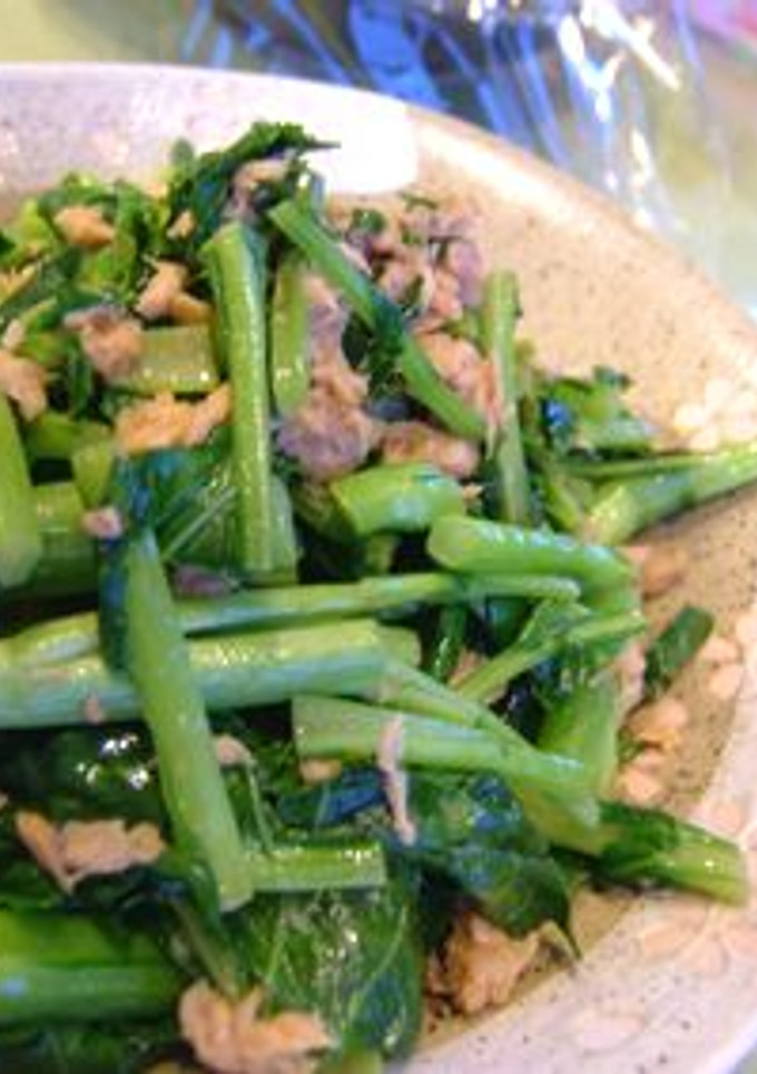 かき菜とツナの炒め物-レシピのメイン写真