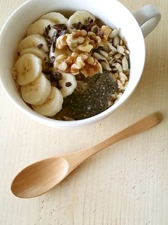 カフェオレでほっこりオートミール-レシピのメイン写真