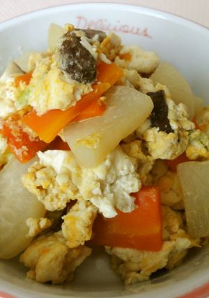 優しい味♬大根と人参と豆腐の出汁卵とじ-レシピのメイン写真