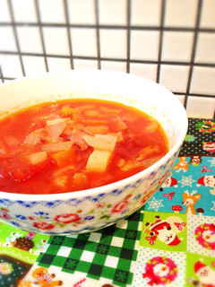 冬☆6種の野菜とベーコンのスープ-レシピのメイン写真