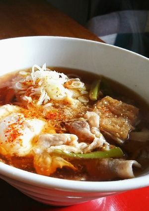 お鍋1つで簡単♪生姜肉汁うどん♪ランチ♪-レシピのメイン写真