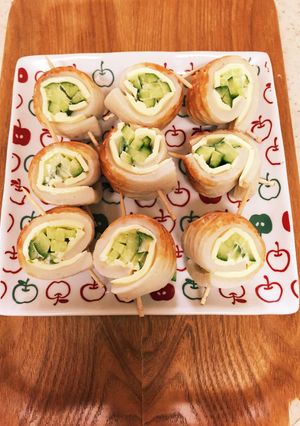 ちくわのキュウリとチーズ巻き巻き♬-レシピのメイン写真