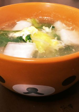 カブとチンゲン菜でふわふわ卵スープ-レシピのメイン写真