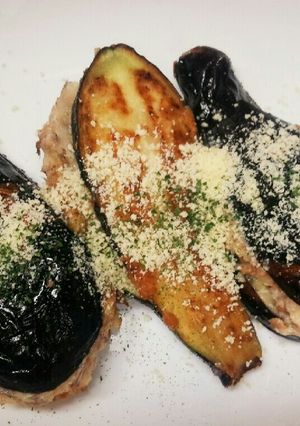 大豆のお肉でナスのはさみ揚げ-レシピのメイン写真