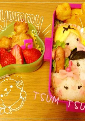ツムツムプリンセスキャラ弁-レシピのメイン写真