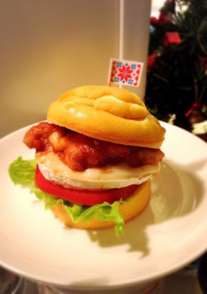 ☆ラードマフィンでチキンバーガー☆-レシピのメイン写真