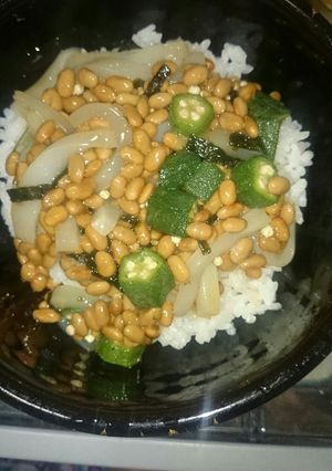 イカ納豆オクラ丼-レシピのメイン写真