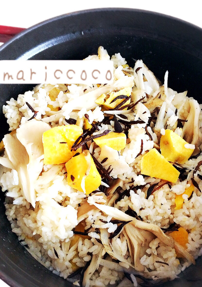 安納芋と舞茸ごぼうの塩麹炊き込みごはん-レシピのメイン写真