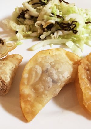 ツナと塩昆布キャベツの揚げ餃子-レシピのメイン写真
