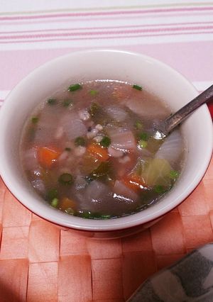 創味シャンタンDXで雑穀野菜スープ-レシピのメイン写真