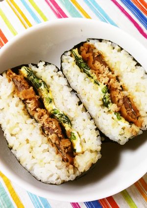 さんまのかば焼き de 発芽米おにぎらず-レシピのメイン写真
