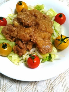 大豆のお肉の甘辛生姜煮☆温野菜添え-レシピのメイン写真