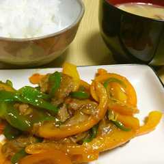 รูปของ 大豆のお肉で青椒肉絲