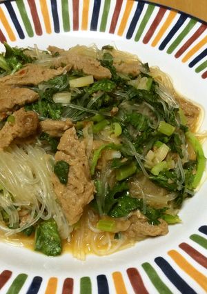 大豆のお肉で☆ピリ辛春雨煮-レシピのメイン写真
