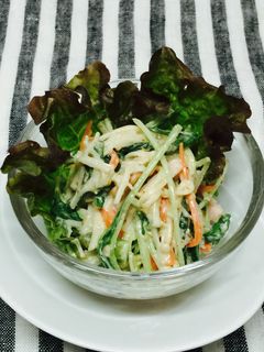 えのきと水菜のごまマヨサラダ-レシピのメイン写真