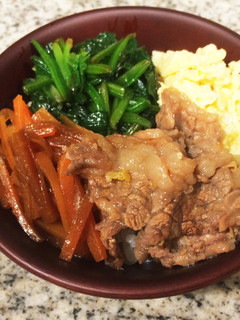 美味しいナムルで「ビビンパ風?」丼-レシピのメイン写真