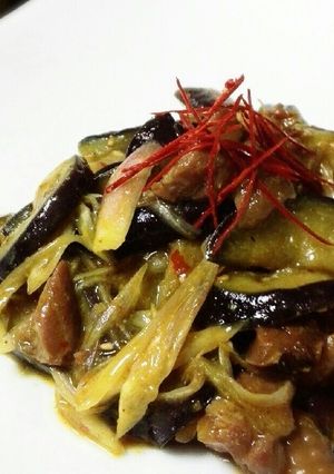 焼き鳥缶de茗荷と茄子のカレーナムル♪-レシピのメイン写真