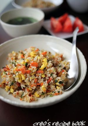 紅鮭チャーハン-レシピのメイン写真