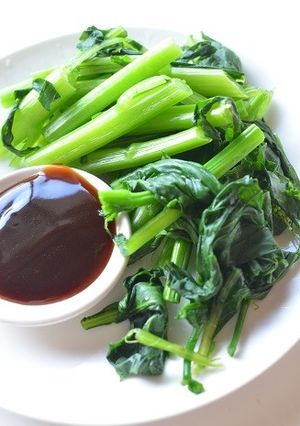 香港　中国野菜を茹でた1皿-レシピのメイン写真