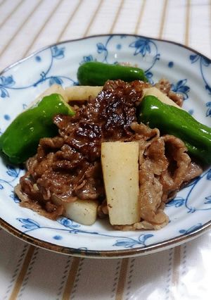 牛肉と長芋の醤油炒め-レシピのメイン写真