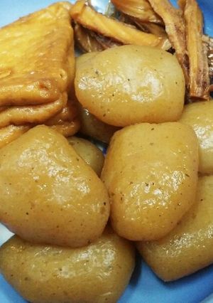 玉蒟蒻とアタリメ、厚揚げの煮物-レシピのメイン写真
