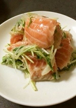 レモン風味ドレッシングdeサーモンマリネ-レシピのメイン写真
