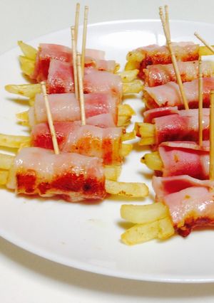 冷凍フライドポテトのベーコン巻き-レシピのメイン写真