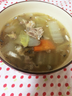 鯖缶で☆お手軽あら汁-レシピのメイン写真
